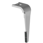 Нож ротационной бороны Pöttinger с 2x твердым сплавом DPO 4002D (правый) | DPO 4002D, DPO 4002-3D