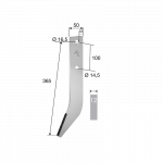 Нож гребнеобразующeй фрезы Grimme с твердым сплавом DPG 0370 Agricarb